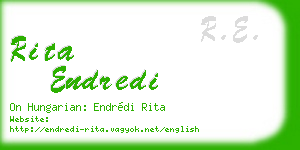 rita endredi business card