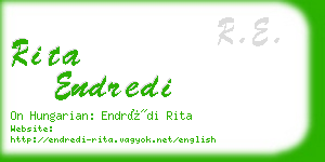 rita endredi business card